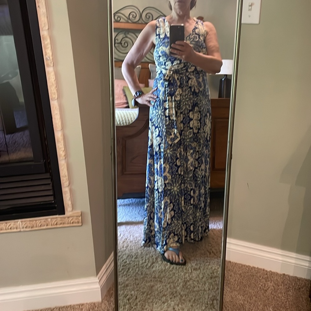 Anthropologie flora maxi dress size M
